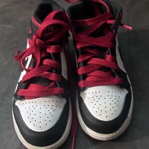 Kids Black and Red Sneakers